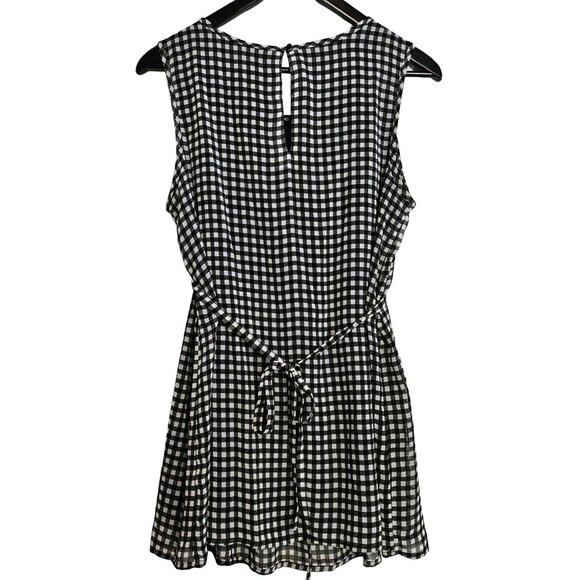 NWT STORK & BABE Black & White Gingham Flower Embroidered Maternity Top Size Med - Picture 2 of 7